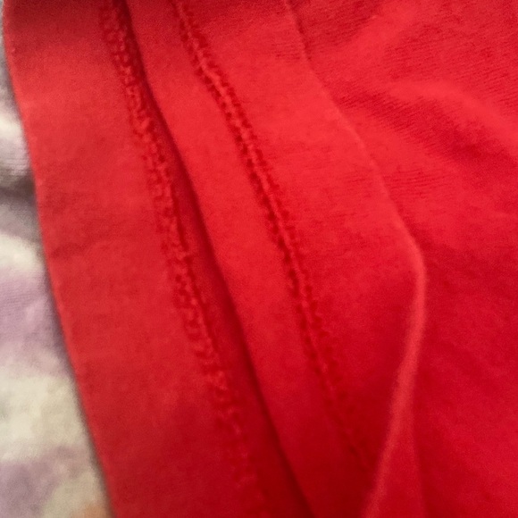 Vintage 90s Fruit of the loom single stitch striped Red shirt USA made grunge - Picture 4 of 9